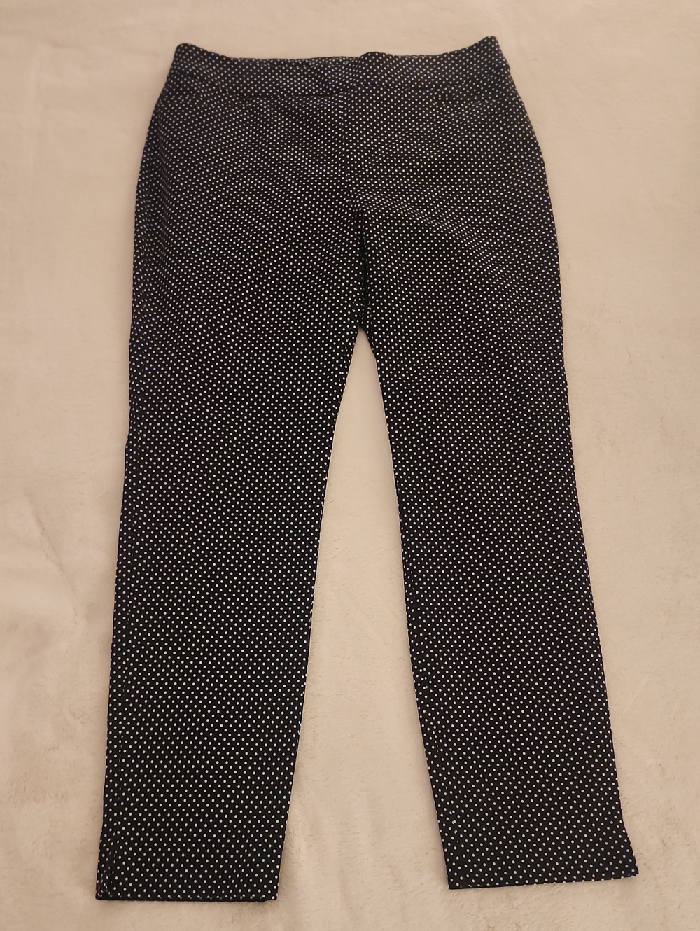 Chico's Black and White Polka Dot Ankle Slim Pants